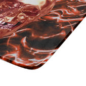 Elektrisches Rot-Chrome-Skull-Schneidboard Schneidebrett (Ecke)