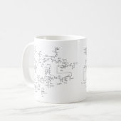 elektrisches Schema meines Herzens Kaffeetasse (Vorderseite Links)