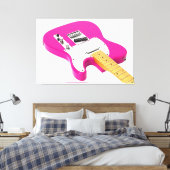 ELEKTRISCHES SCHÜBGITAR 40x60 Leinwanddruck (Insitu (Schlafzimmer))