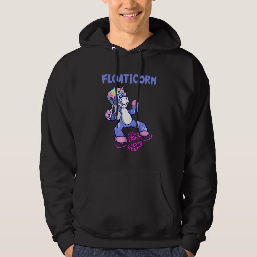 Elektrisches Skateboard Float Einhorn Leopard One Hoodie (Vorderseite)