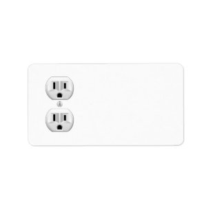 Elektrisches Stecker-Klicken, zum des Farbdekors Adressaufkleber