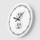 Elektrisches Stecker-Klicken, zum des Farbdekors Große Wanduhr (Winkel)