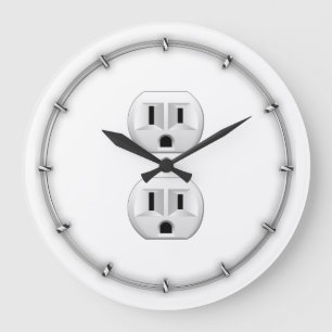 Elektrisches Stecker-Klicken, zum des Farbdekors Große Wanduhr