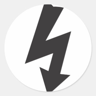 Elektrisches Symbol Donunder Electric Runder Aufkleber