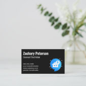 Elektrisches Symbol und Haus Visitenkarte (Stehend Vorderseite)