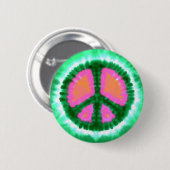 Elektrisches Tie-Dye Friedenszeichen Button (Vorne & Hinten)
