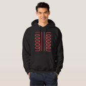 Elektrisches Transformatorsymbol Hoodie (Vorne ganz)