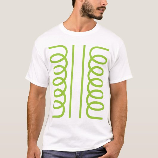 Elektrisches Transformatorsymbol T-Shirt (Vorderseite)