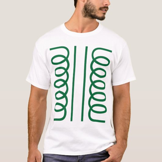 Elektrisches Transformatorsymbol T-Shirt (Vorderseite)
