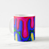 Elektrisches Tropfen-Farbmuster Kaffeetasse (Vorderseite Links)
