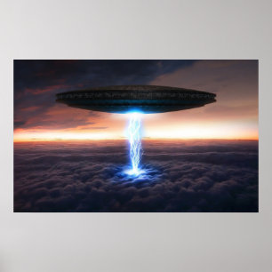 Elektrisches UFO Poster