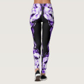 Elektrisches ultraviolettes lila funkelnd Dreieck Leggings (Rückseite)