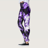 Elektrisches ultraviolettes lila funkelnd Dreieck Leggings (Links)