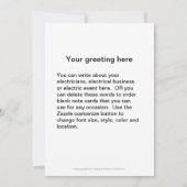 Elektrisches Unternehmen Einladung (Rückseite)