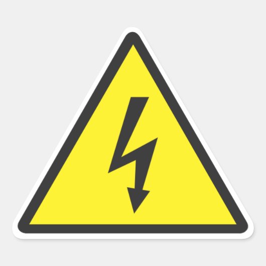 Elektrisches Warnsymbol Dreieck Aufkleber (Vorderseite)