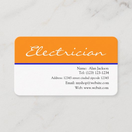 elektrisierbare Visitenkarte (Vorderseite)