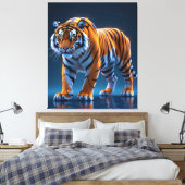 Elektrisierender Tiger – Kraftvolle Wildnis Leinwanddruck (Insitu (Schlafzimmer))