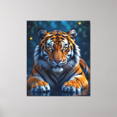 Elektrisierender Tiger – Kraftvolle Wildnis Leinwanddruck (Vorderseite)