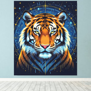 Elektrisierender Tiger – Kraftvolle Wildnis  Leinwanddruck