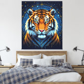 Elektrisierender Tiger – Kraftvolle Wildnis  Leinwanddruck (Insitu (Schlafzimmer))