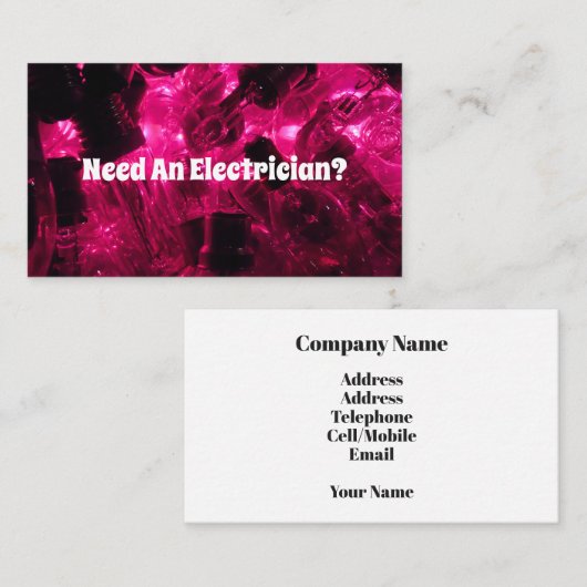 ELEKTRIZISCH VISITENKARTE (Vorne/Hinten)