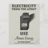 Elektrizität aus dem Atom Einladungspostkarte (Vorderseite)