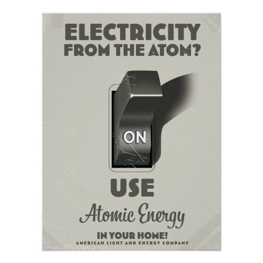 Elektrizität aus dem Atom Poster (Vorderseite)