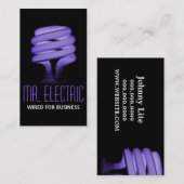 Elektrizität, Elektro, Elektrizitätsleuchte Visitenkarte (Vorne/Hinten)