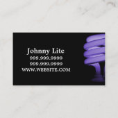 Elektrizität, Elektro, Elektrizitätsleuchte Visitenkarte (Rückseite)