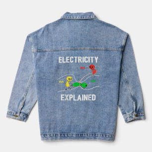 Elektrizität erklärt Ohm Volt Ampere Electrician Jeansjacke