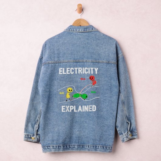 Elektrizität erklärt Ohm Volt Ampere Electrician Jeansjacke (Hangar)