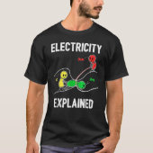 Elektrizität erklärt Ohm Volt Ampere Electrician T-Shirt (Vorderseite)