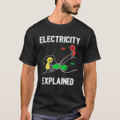Elektrizität erklärt Ohm Volt Ampere Funny Electr T-Shirt (Vorderseite)