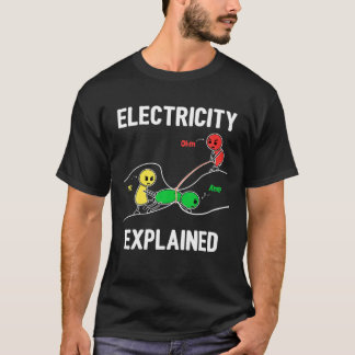 Elektrizität erklärt Ohm Volt Ampere Funny Electr T-Shirt