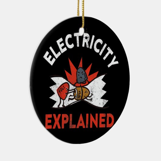Elektrizität erklärt Physik Electrician Volt Keramik Ornament (Rechts)