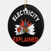Elektrizität erklärt Physik Electrician Volt Keramik Ornament (Links)