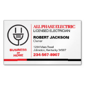 Elektrizitätsdienst Magnetische Visitenkarte (Vorderseite)