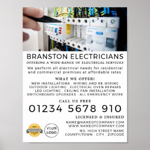 Elektrizitätskasten, Elektrische Werbung Poster