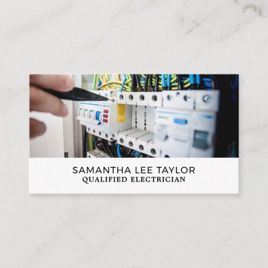 Elektrizitätskasten, Elektro Visitenkarte (Vorderseite)