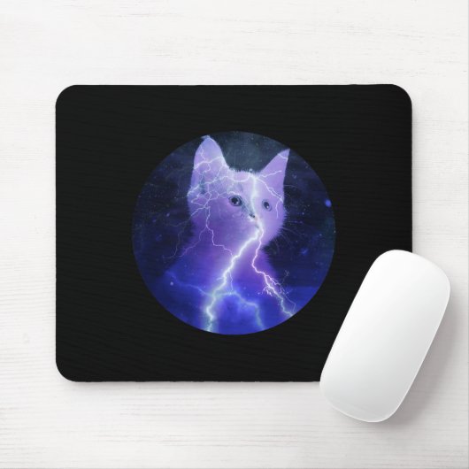 Elektrizitätskatzenblitz Graphic Art Cat Mama Mousepad (Mit Mouse)