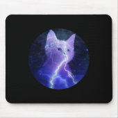 Elektrizitätskatzenblitz Graphic Art Cat Mama Mousepad (Vorne)