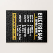 Elektrizitätsstundentarif Funny Lineman Vater Retr Puzzle (Horizontal)