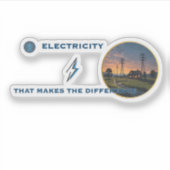 Elektrizitätsunternehmen-Power: Eine Zuhause in ei Aufkleber (Vorderseite)