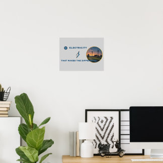 Elektrizitätsunternehmen-Power: Eine Zuhause in ei Poster
