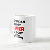 Elektrizitätsversorger bei Day Gamer by Night Kaffeetasse (Vorderseite Links)