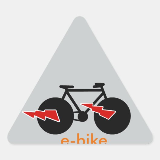 Elektro-Bike Dreieckiger Aufkleber (Vorderseite)
