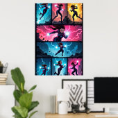 Elektro-Chaos-Pop-Art-Plakat Poster (Heimbüro)