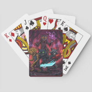 Elektro-Fantasie-Tierkrieger-Kunst Spielkarten