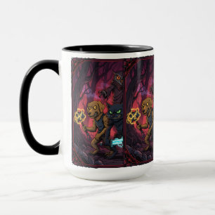 Elektro-Fantasie-Tierkrieger-Kunst Tasse