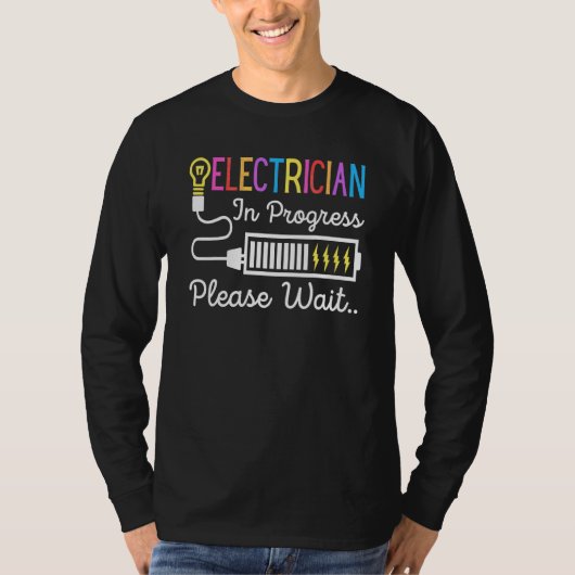 Elektro in der Entwicklung Bitte warten Sie, künft T-Shirt (Vorderseite)